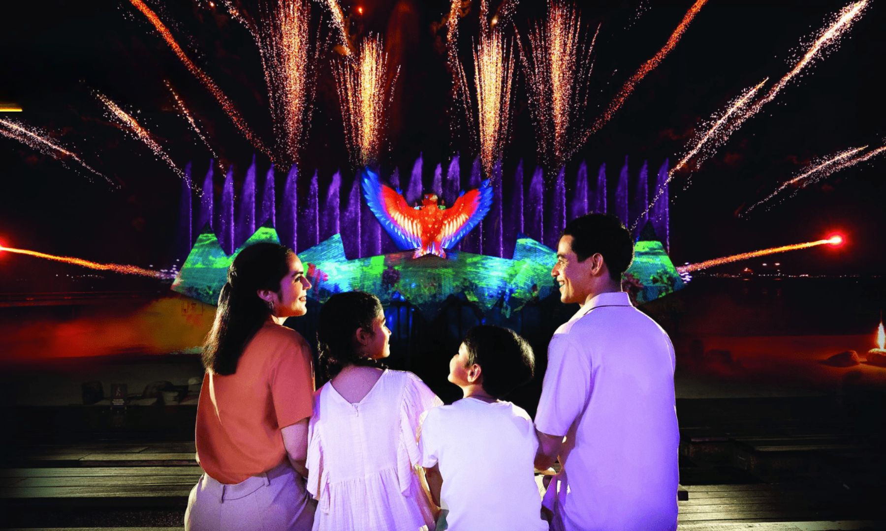 水と光と音のショー「ウィングスオブタイム」ショーの観賞(約20分間)